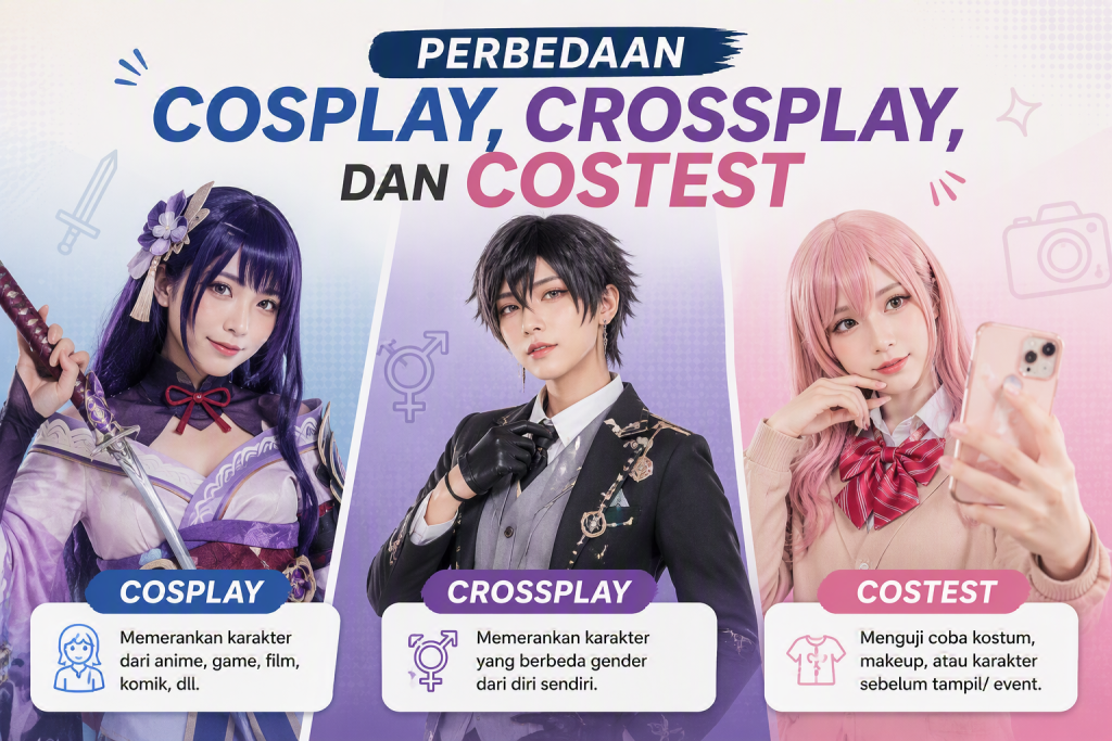 Perbedaan Cosplay, Crossplay, dan Costest